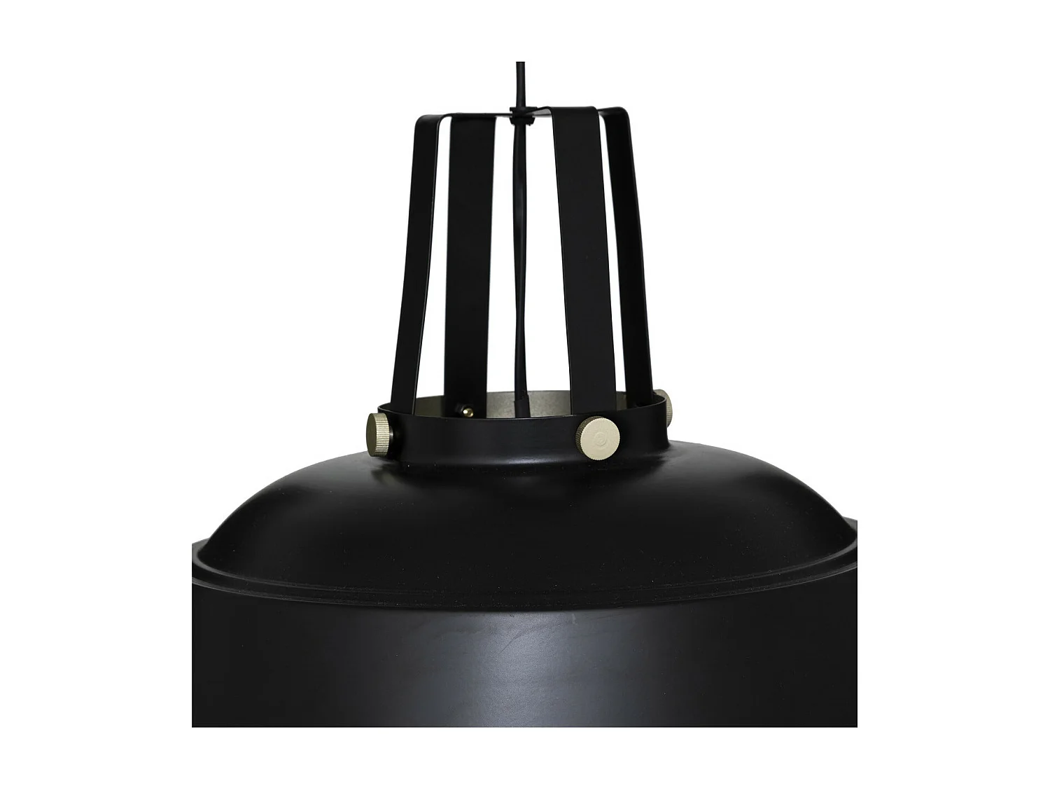 Luminaire Suspension en Métal Noir D 35 cm style industriel