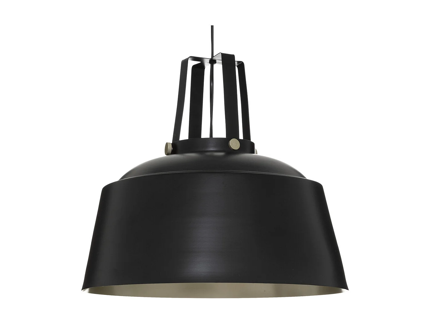 Luminaire Suspension en Métal Noir D 35 cm style industriel