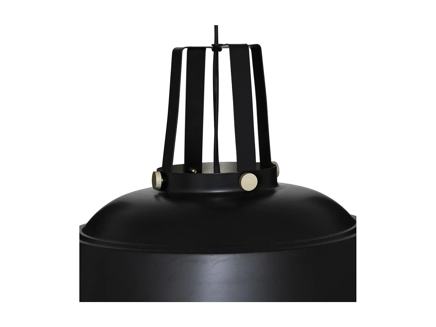 Luminaire Suspension en Métal Noir D 35 cm style industriel
