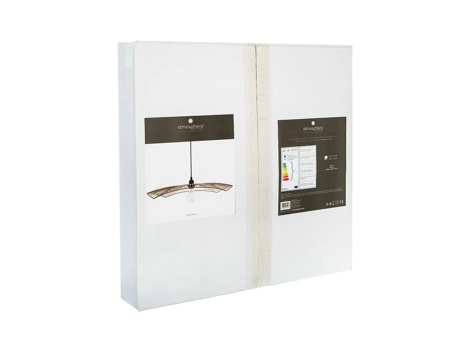 Luminaire Suspension en Métal filaire Noir D 58 cm