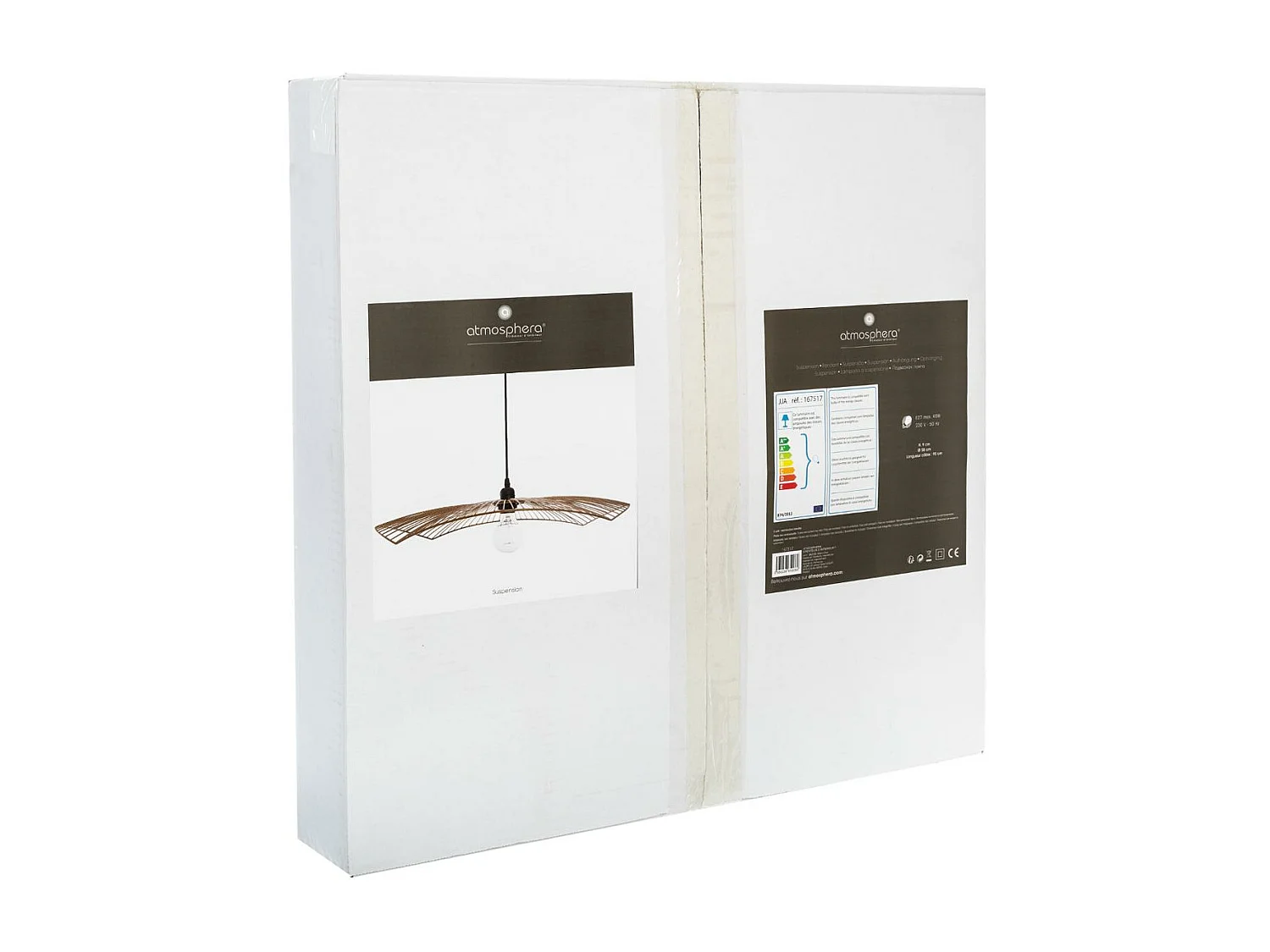 Luminaire Suspension en Métal filaire Noir D 58 cm