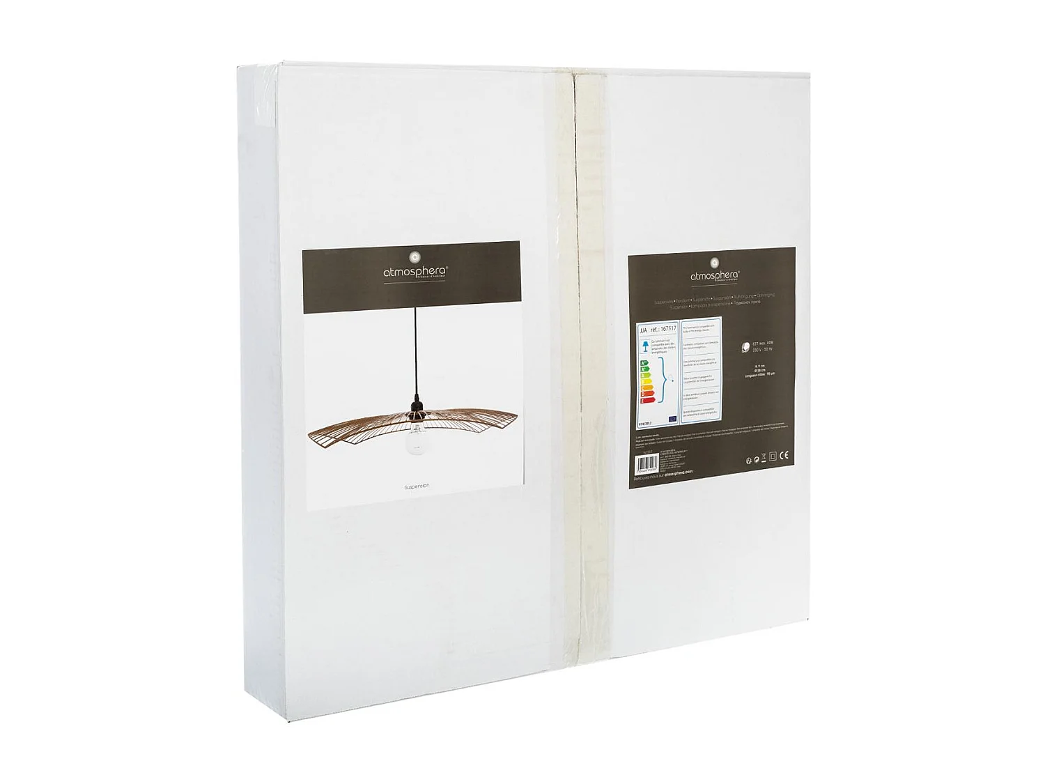 Luminaire Suspension en Métal filaire Noir D 58 cm