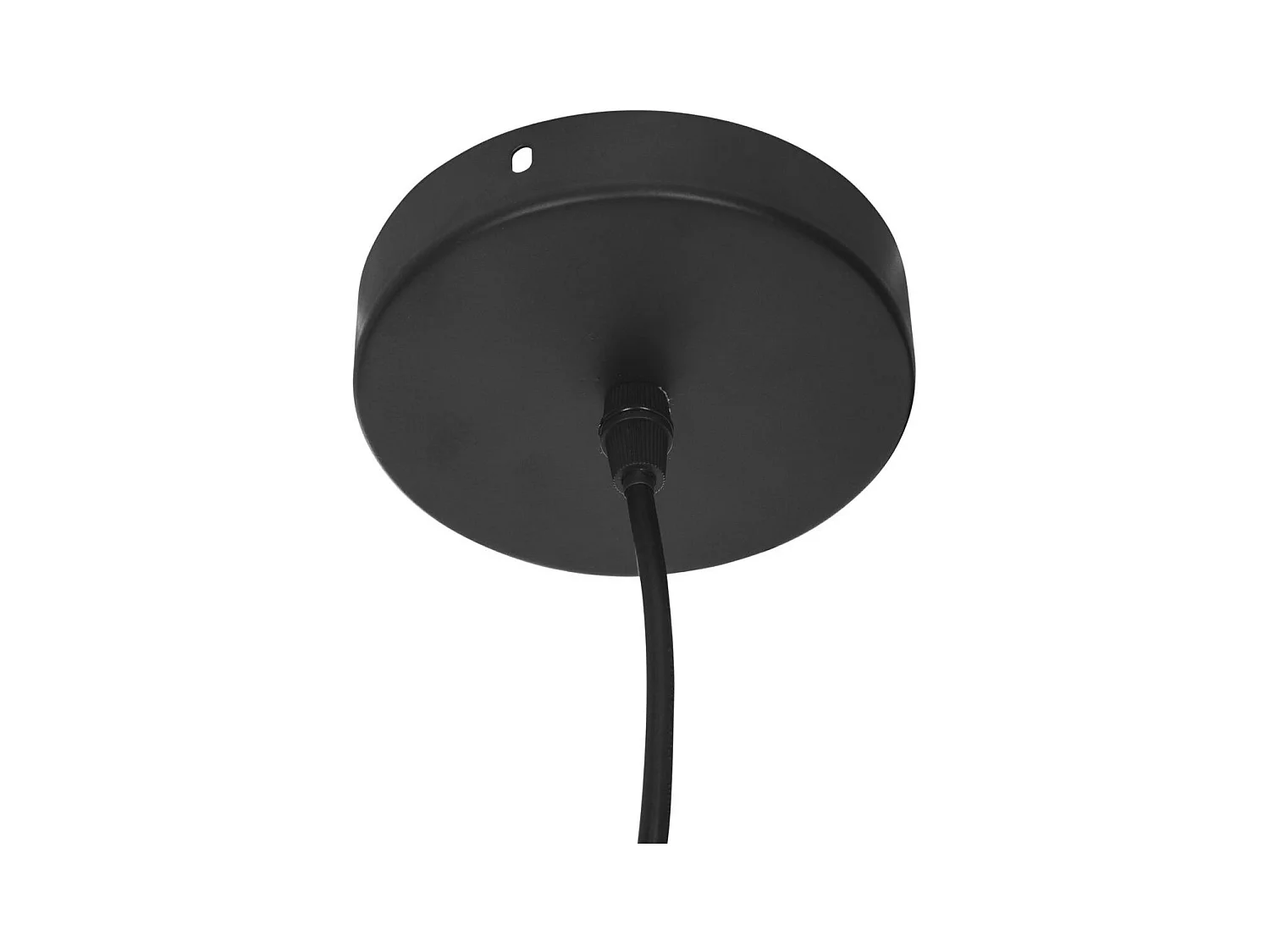 Luminaire Suspension en Bois et métal Noir D 15 cm