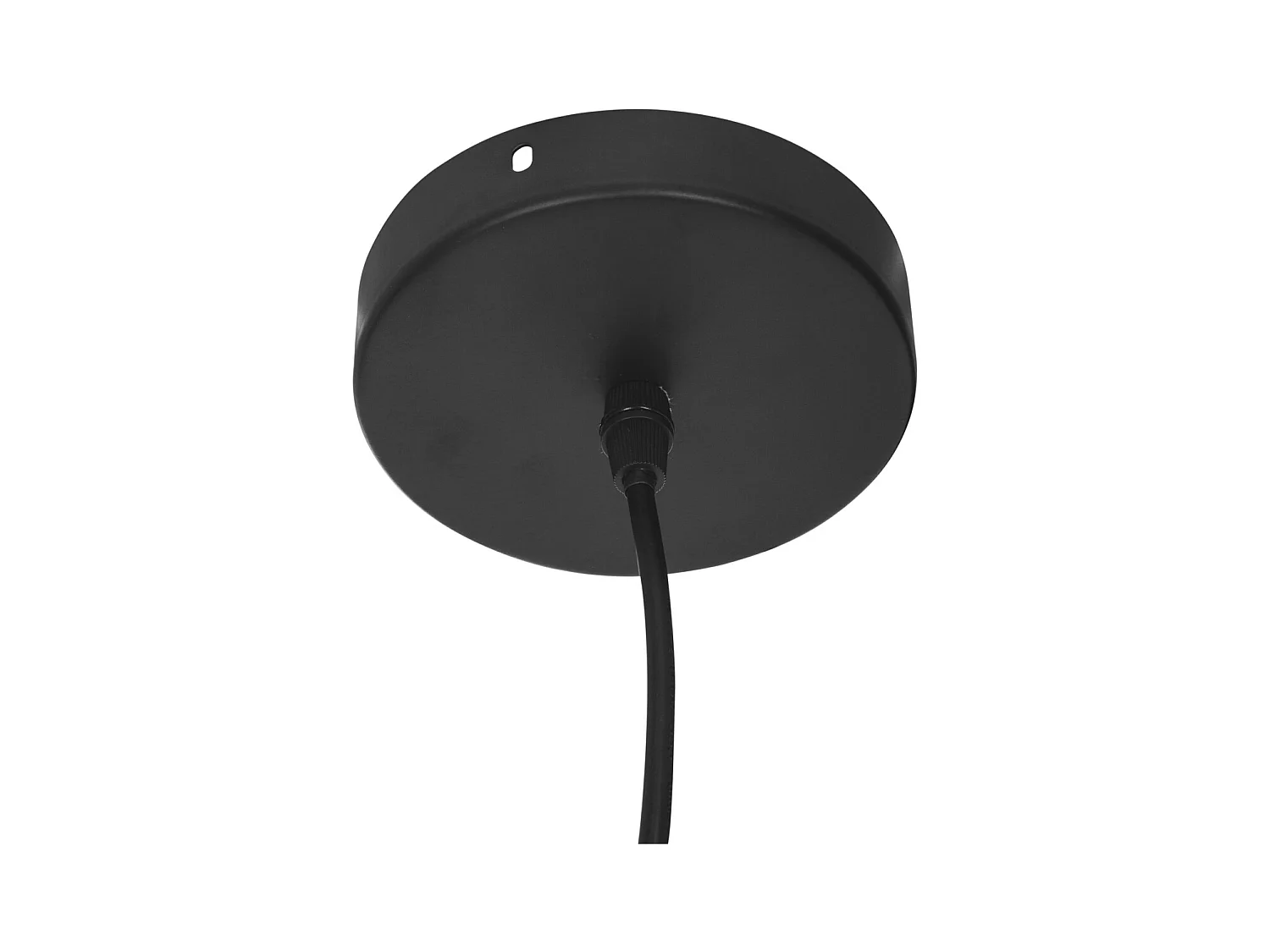 Luminaire Suspension en Bois et métal Noir D 15 cm