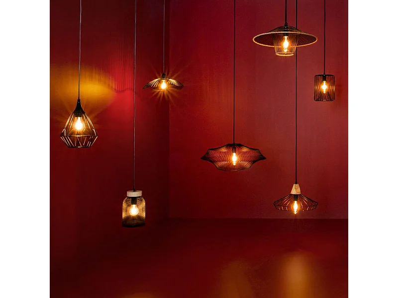 Hängeleuchte aus Metall Draht 34 x 15.5 cm