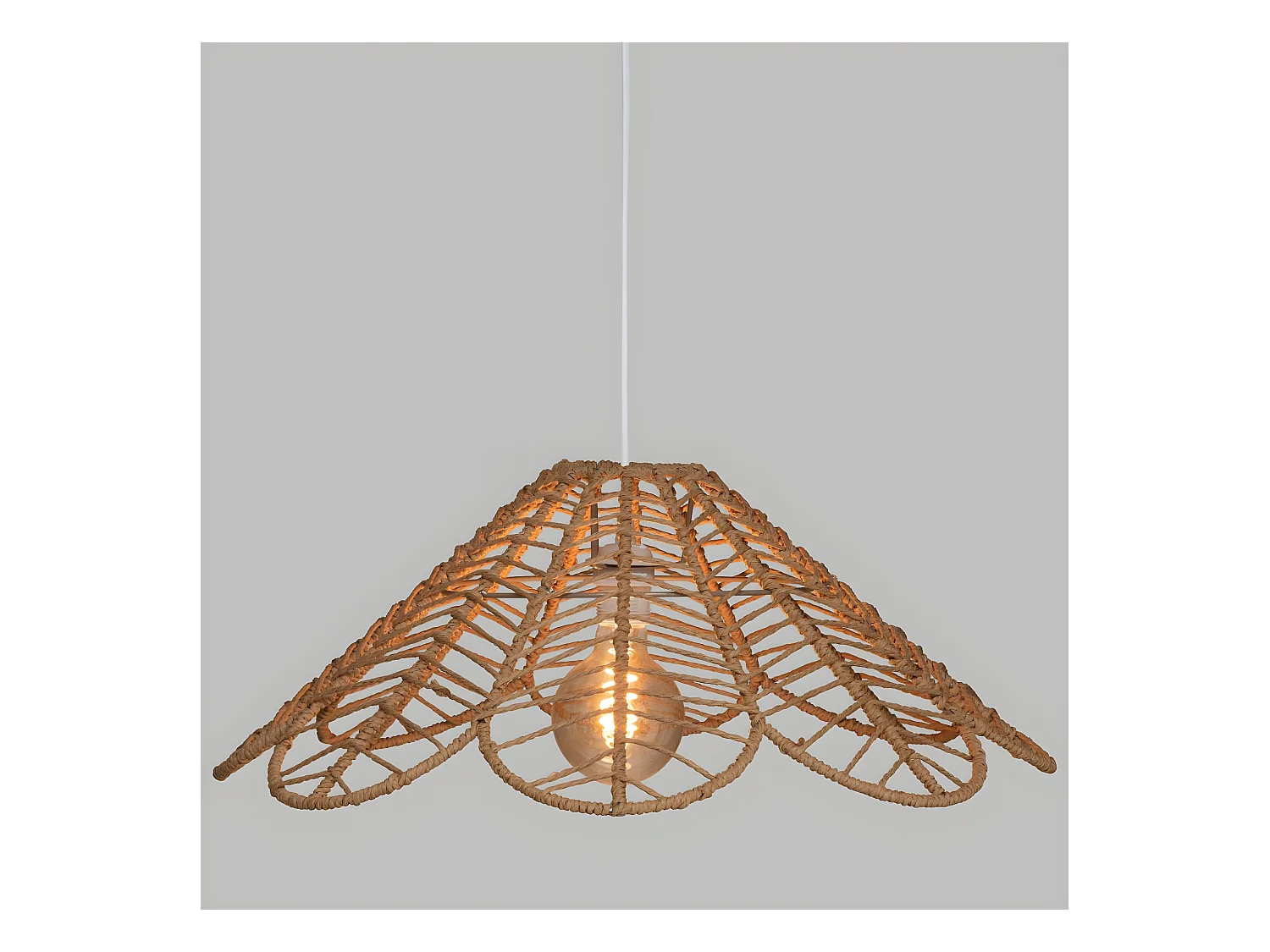 Lámpara de techo flor en cordón