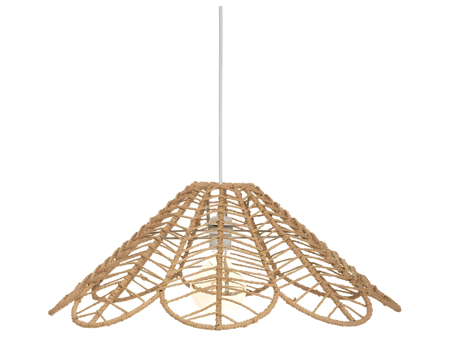 Hängelampe in Blumenform aus Seil Ø58 cm