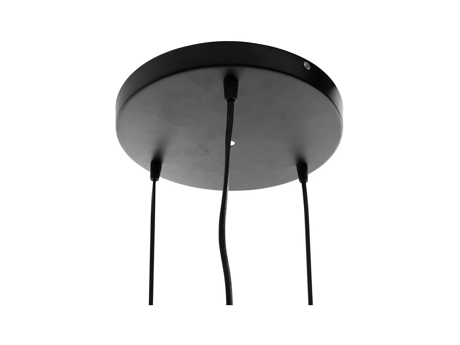 Luminaire Lustre 3 Suspensions en Métal filaire Noir