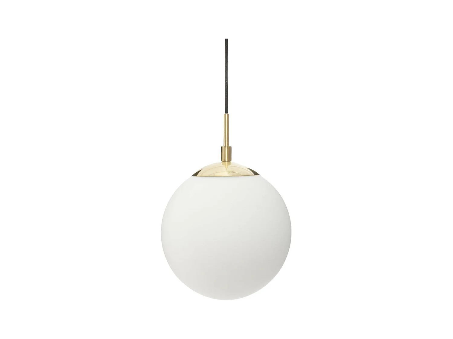 Luminaire Suspension Boule en Verre Blanc D 20 cm