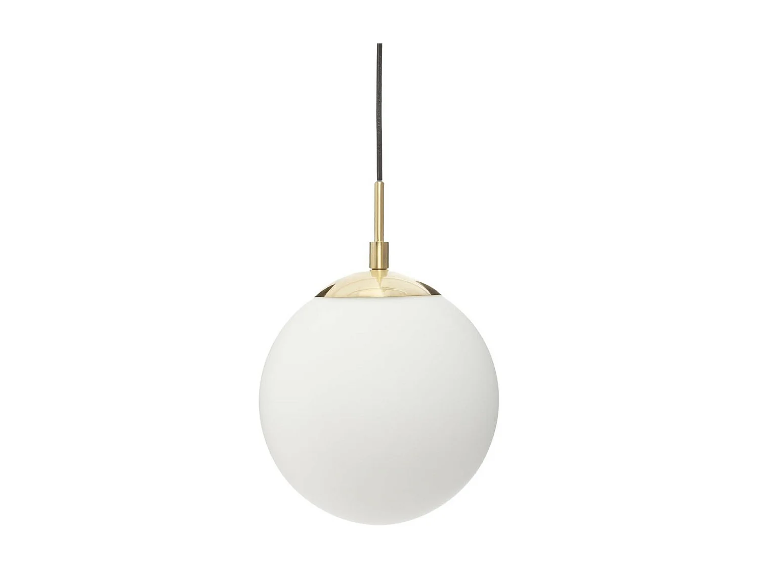 Luminaire Suspension Boule en Verre Blanc D 20 cm