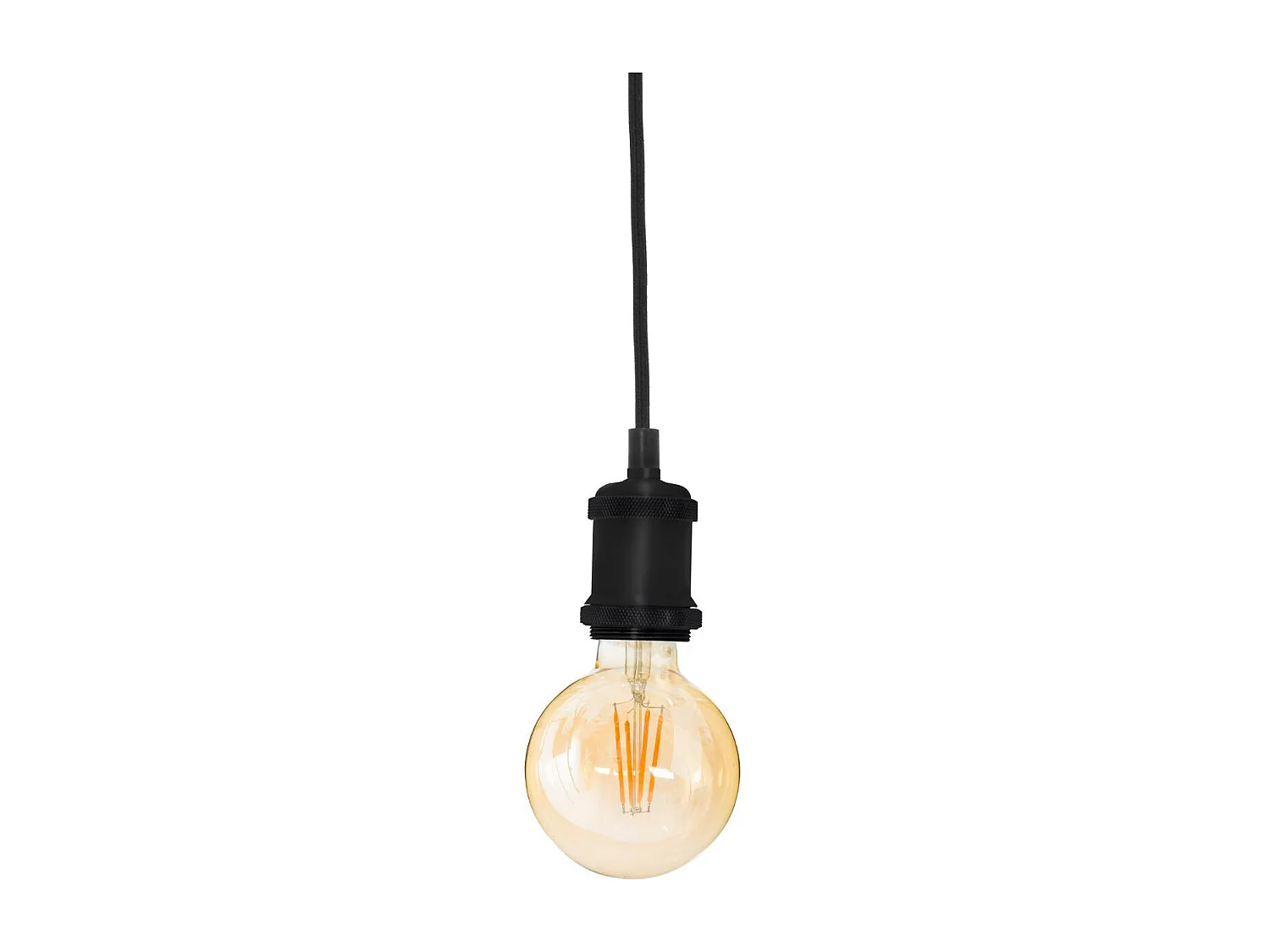 Luminaire Suspension en Métal Noir D 5 cm