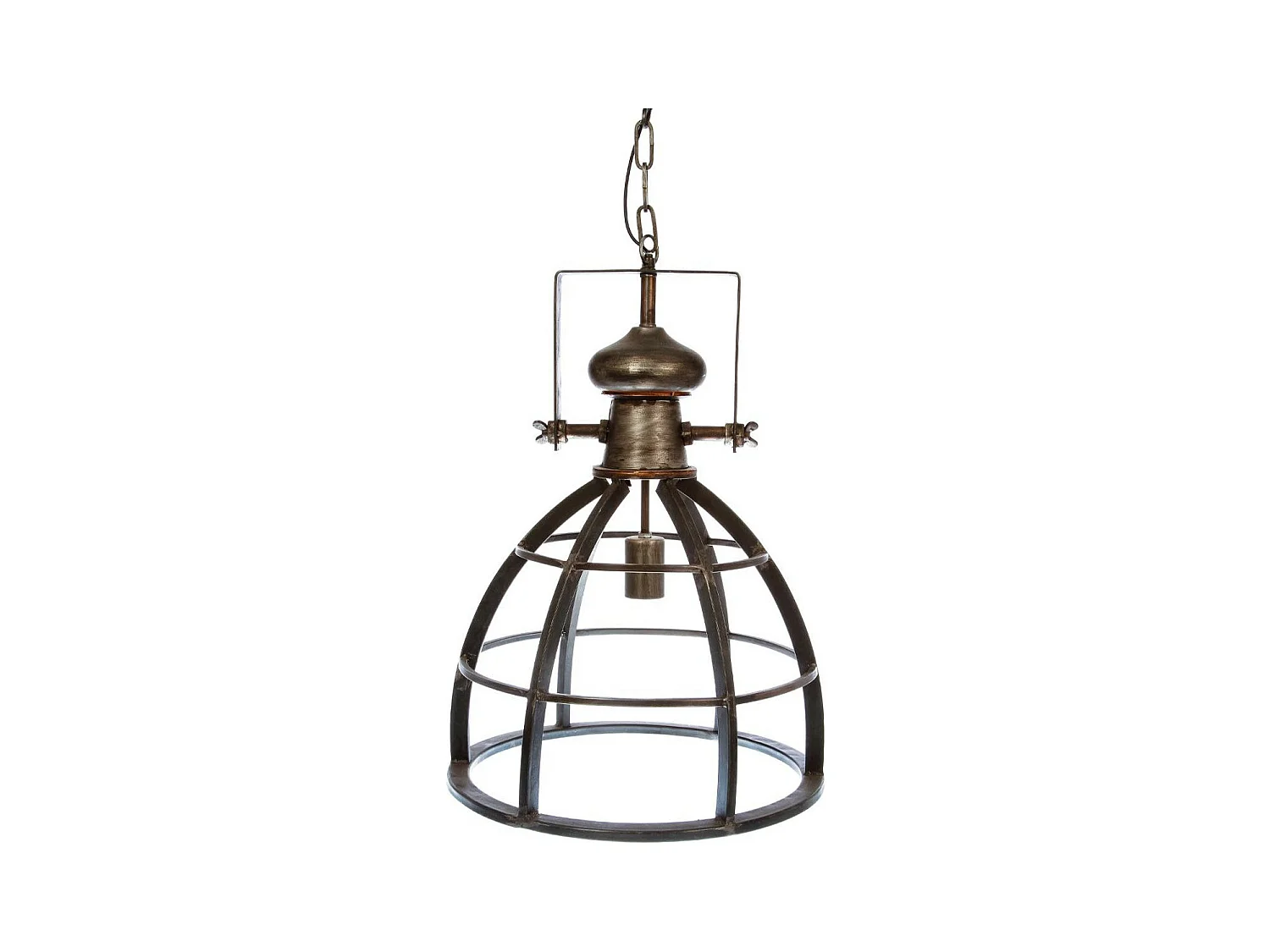 Luminaire Suspension en Métal Vieilli et Rétro D 40 cm