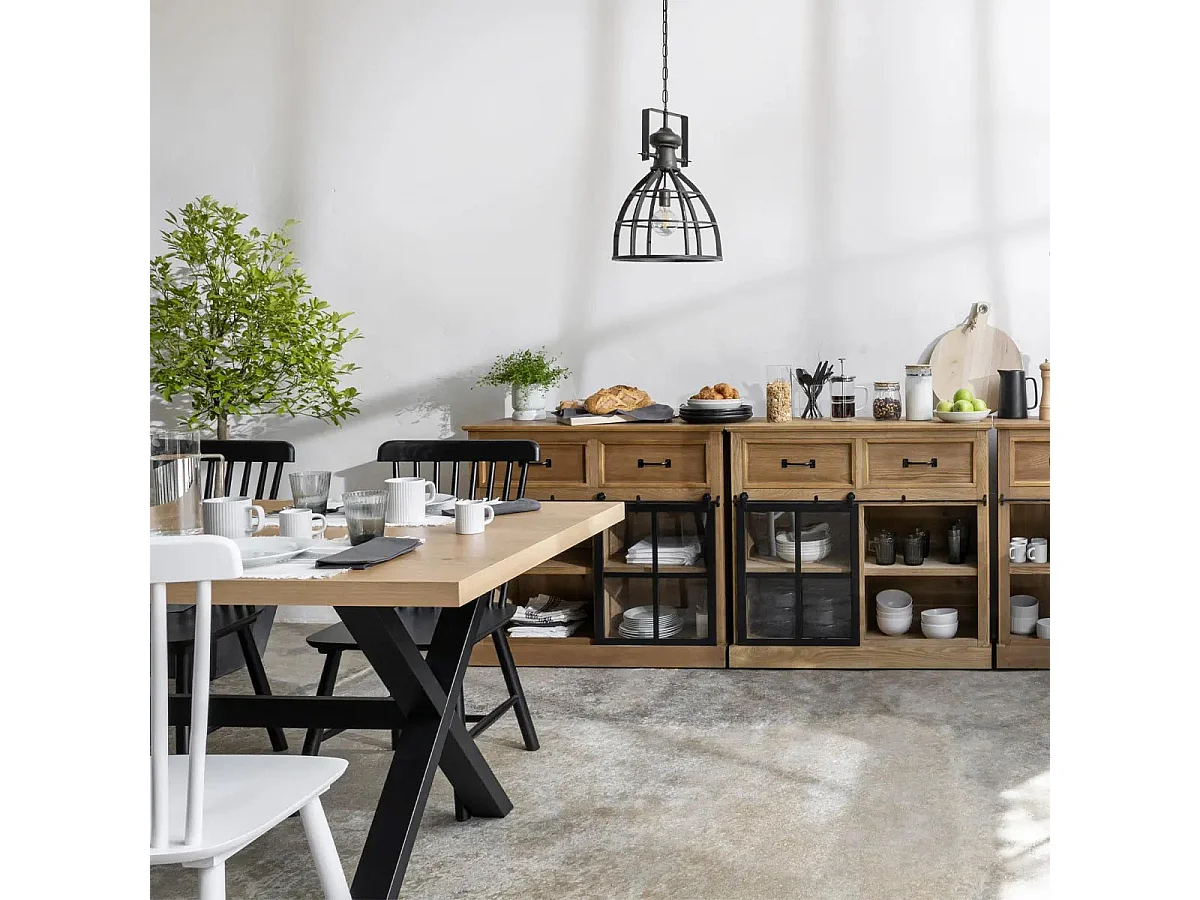 Luminaire Suspension en Métal Vieilli et Rétro D 40 cm