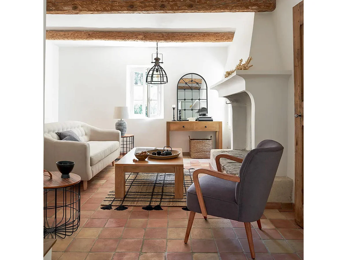 Luminaire Suspension en Métal Vieilli et Rétro D 40 cm