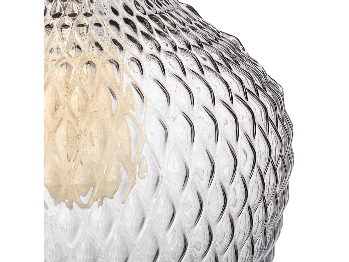 Luminaire Suspension en Verre Fumé D 21 cm