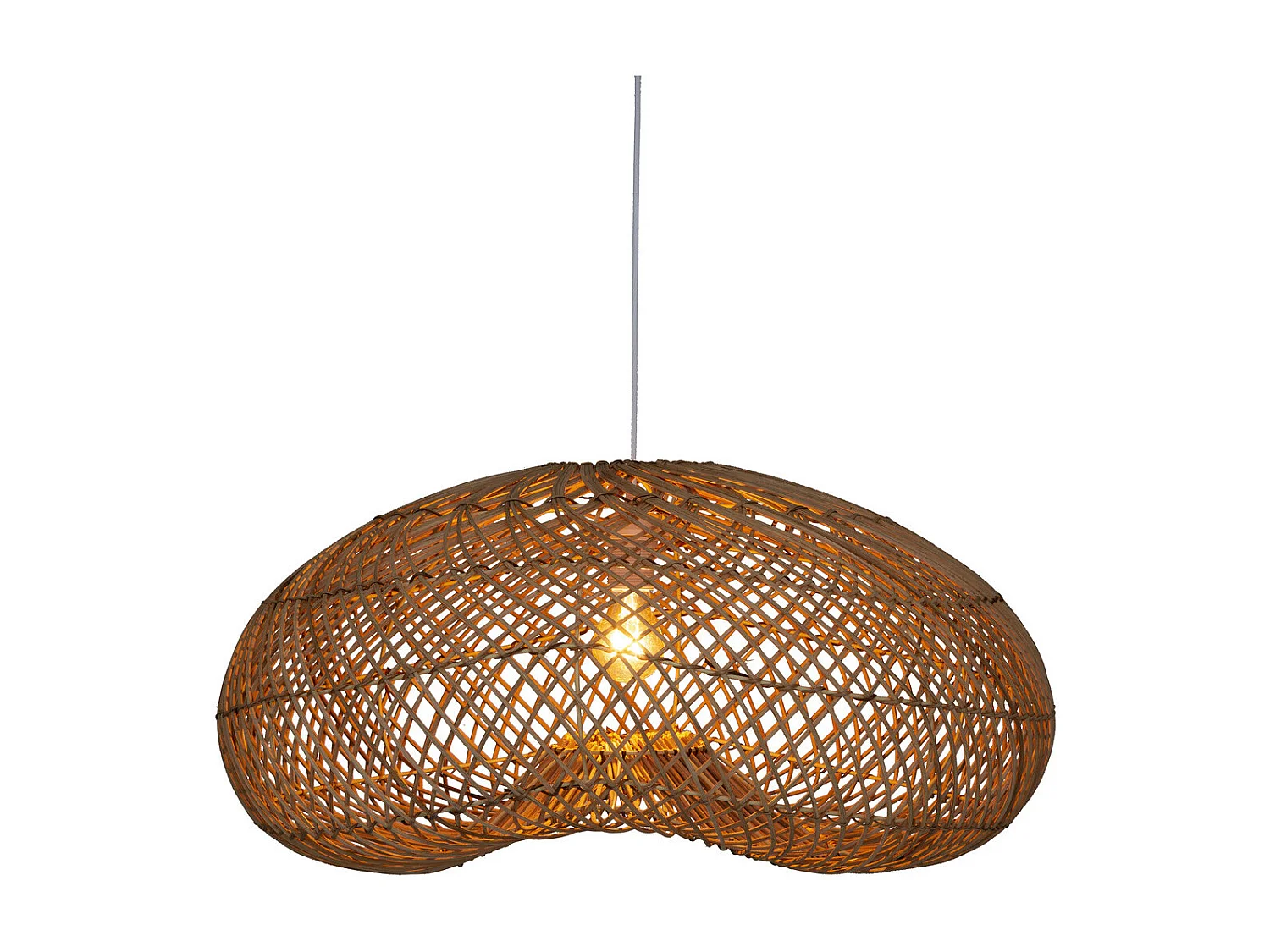 Luminaire Suspension en Rotin naturel L 68 cm