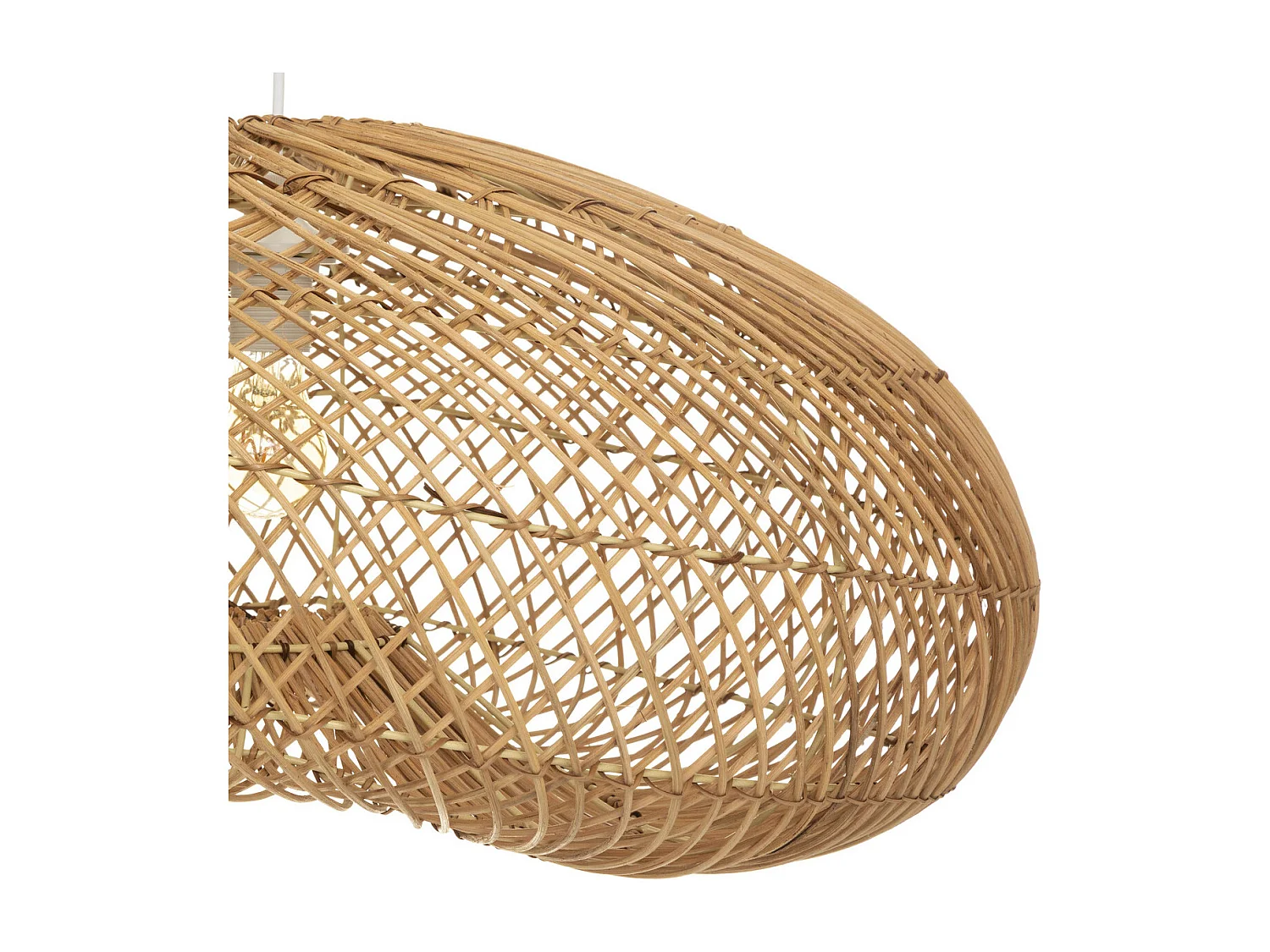Luminaire Suspension en Rotin naturel L 68 cm