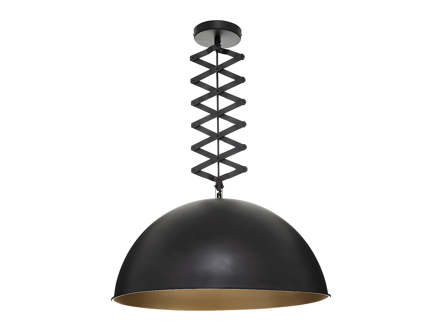 Luminaire Suspension en Métal Noir déco industrielle D 51 cm