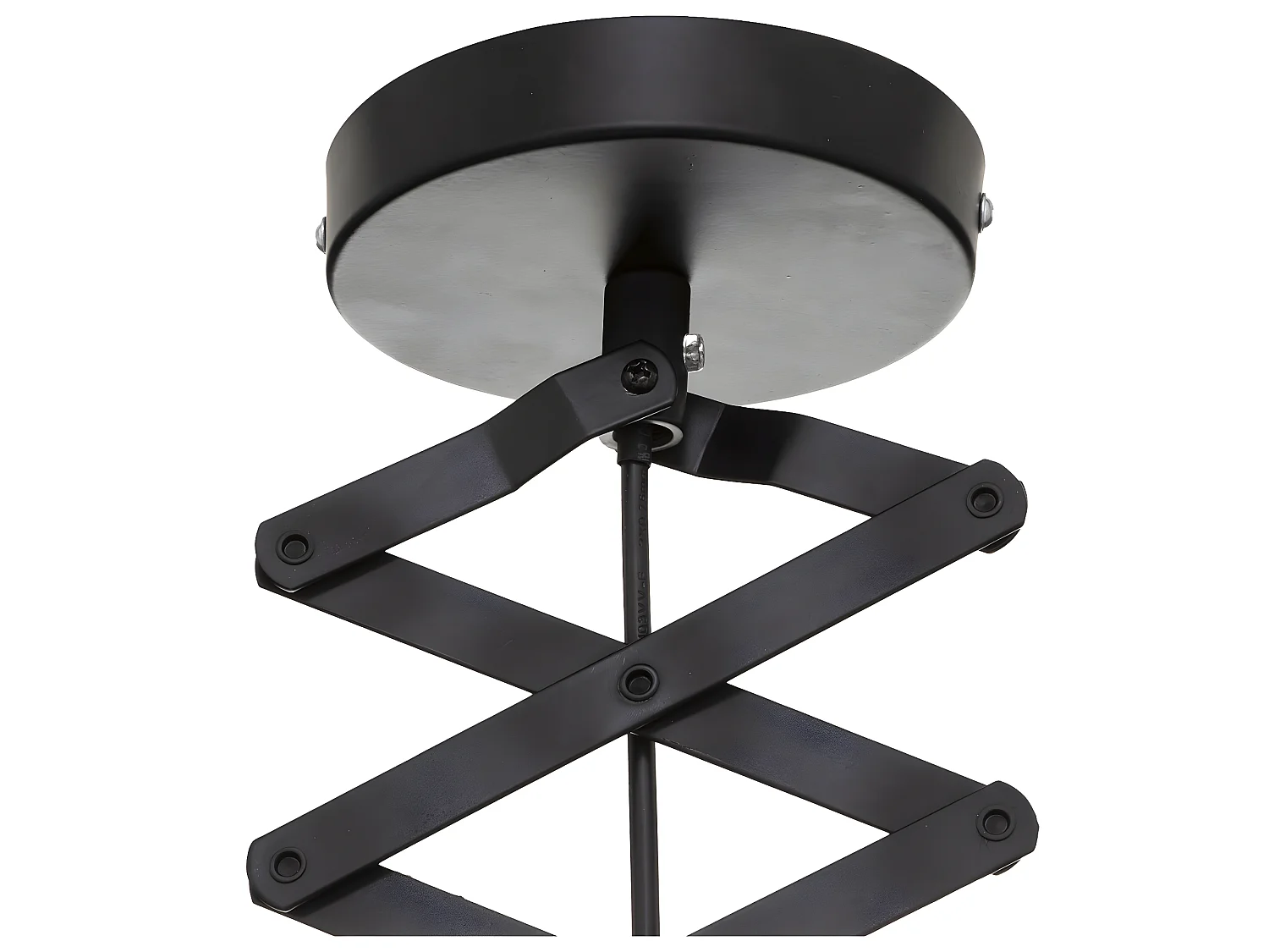 Luminaire Suspension en Métal Noir déco industrielle D 51 cm
