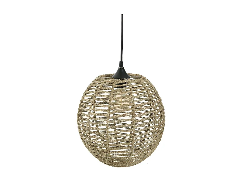 Luminaire Suspension Boule en Rotin D 33 cm