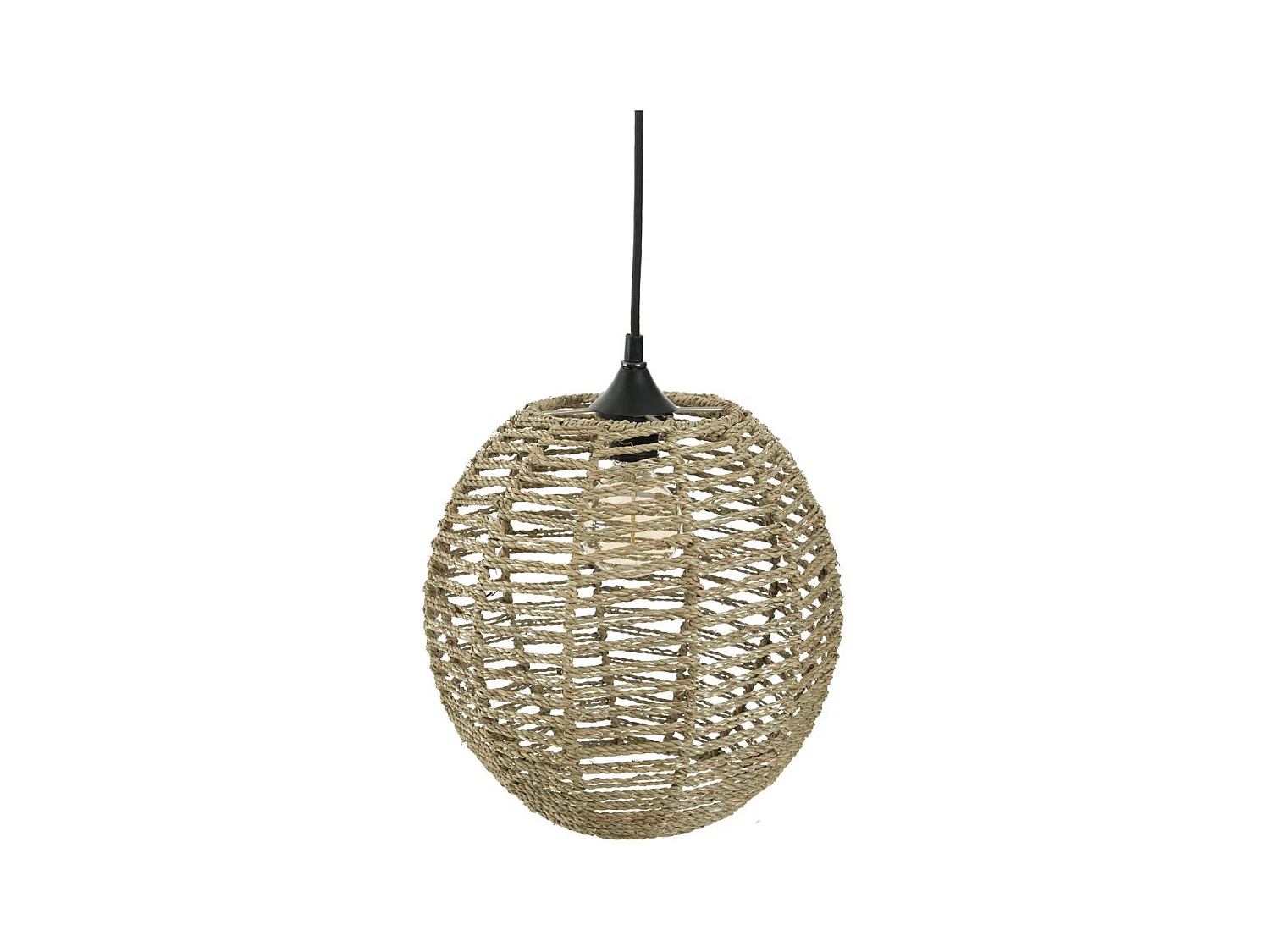 Luminaire Suspension Boule en Rotin D 33 cm