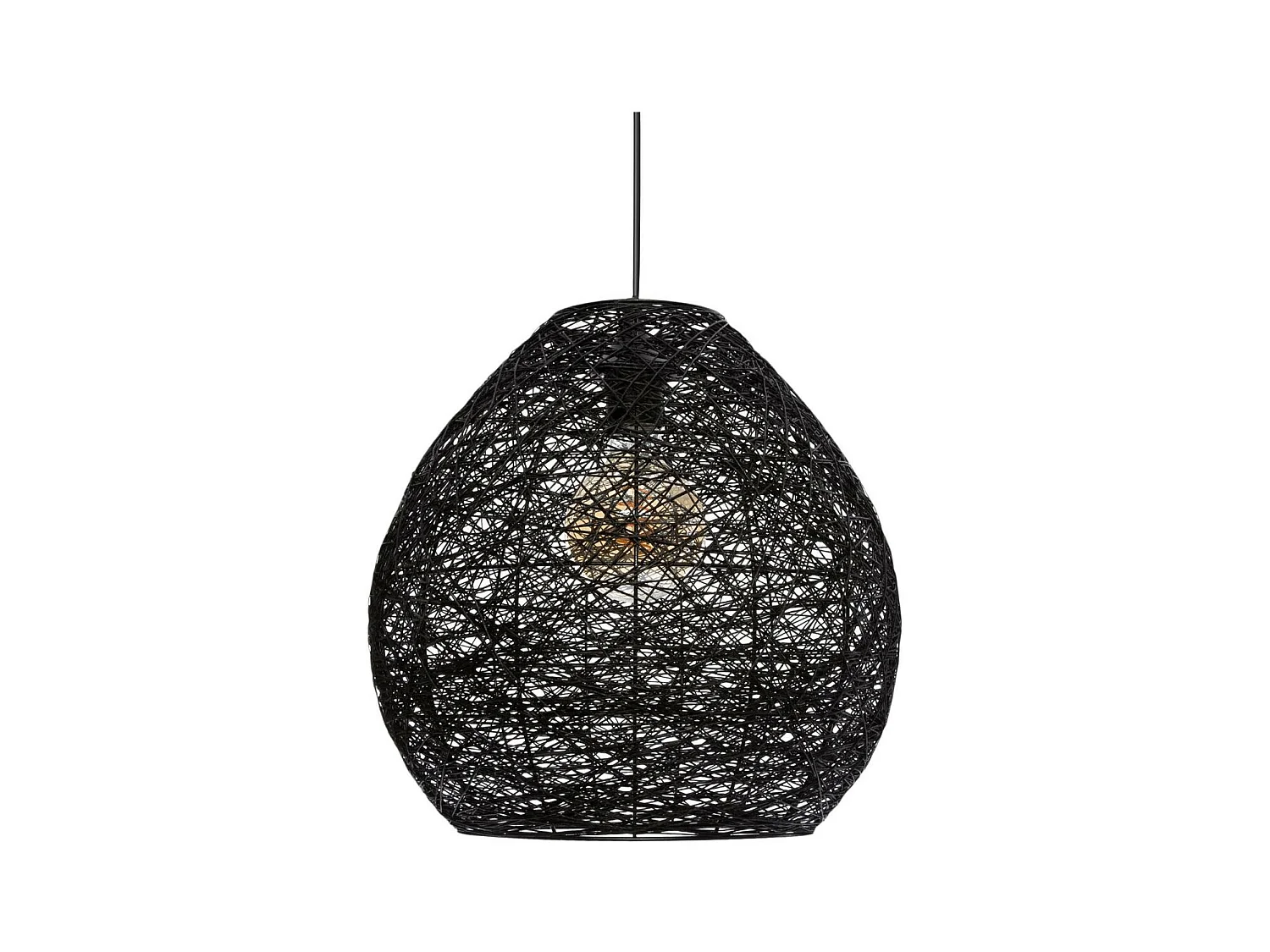 Luminaire Suspension Noire D 34 cm