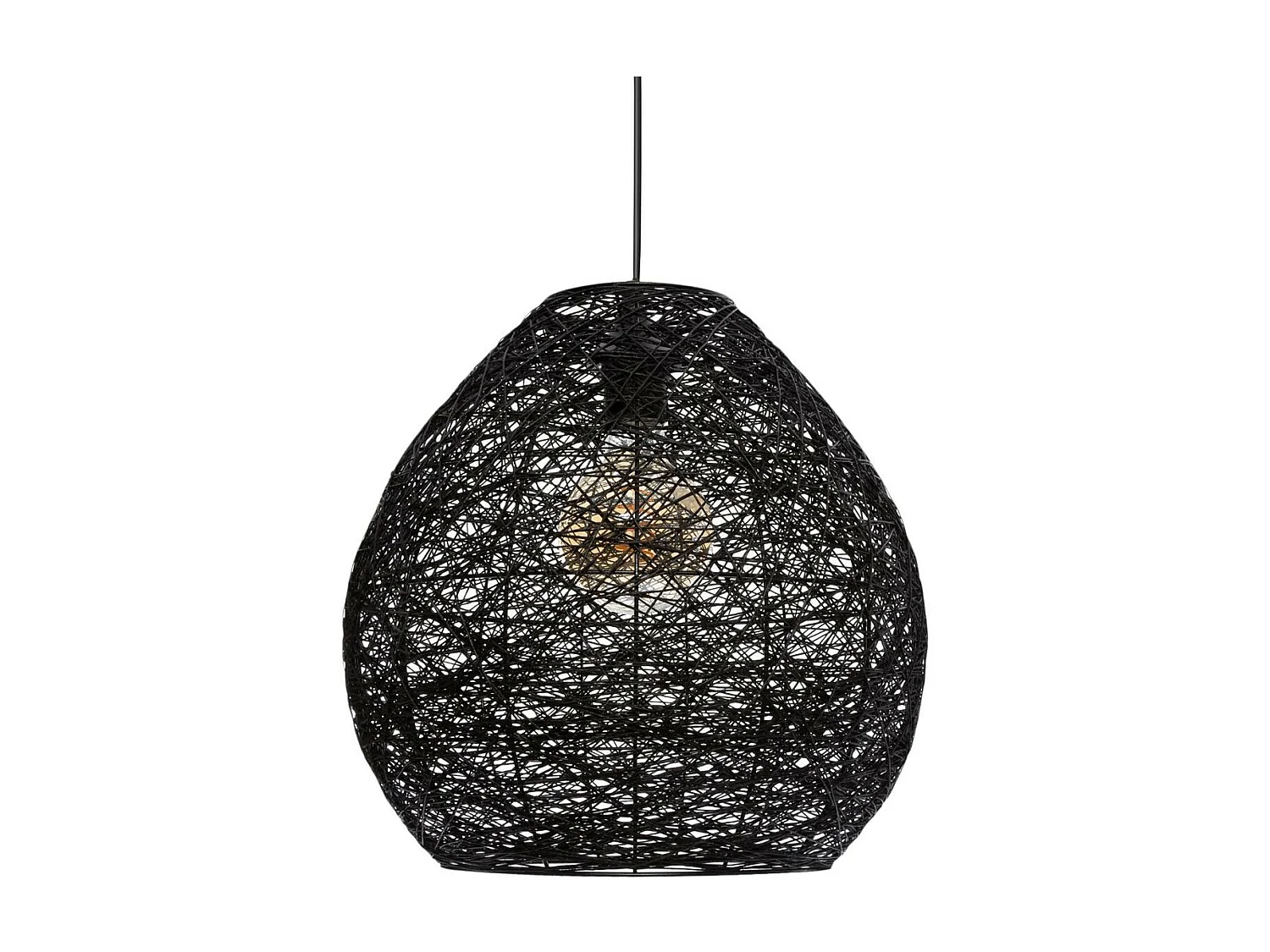 Luminaire Suspension Noire D 34 cm