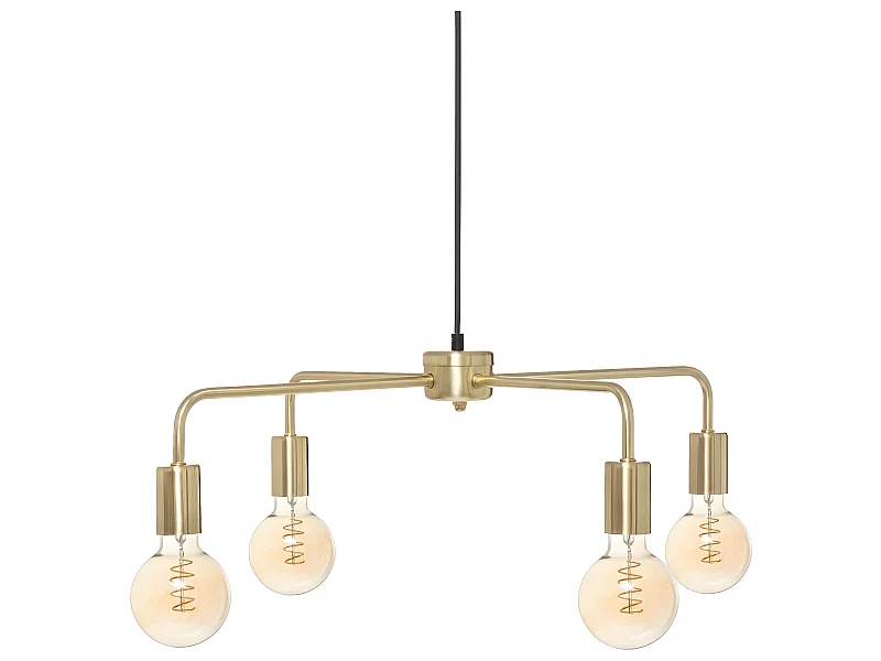 Luminaire Suspension 4 Lampes en Métal doré D 69 cm