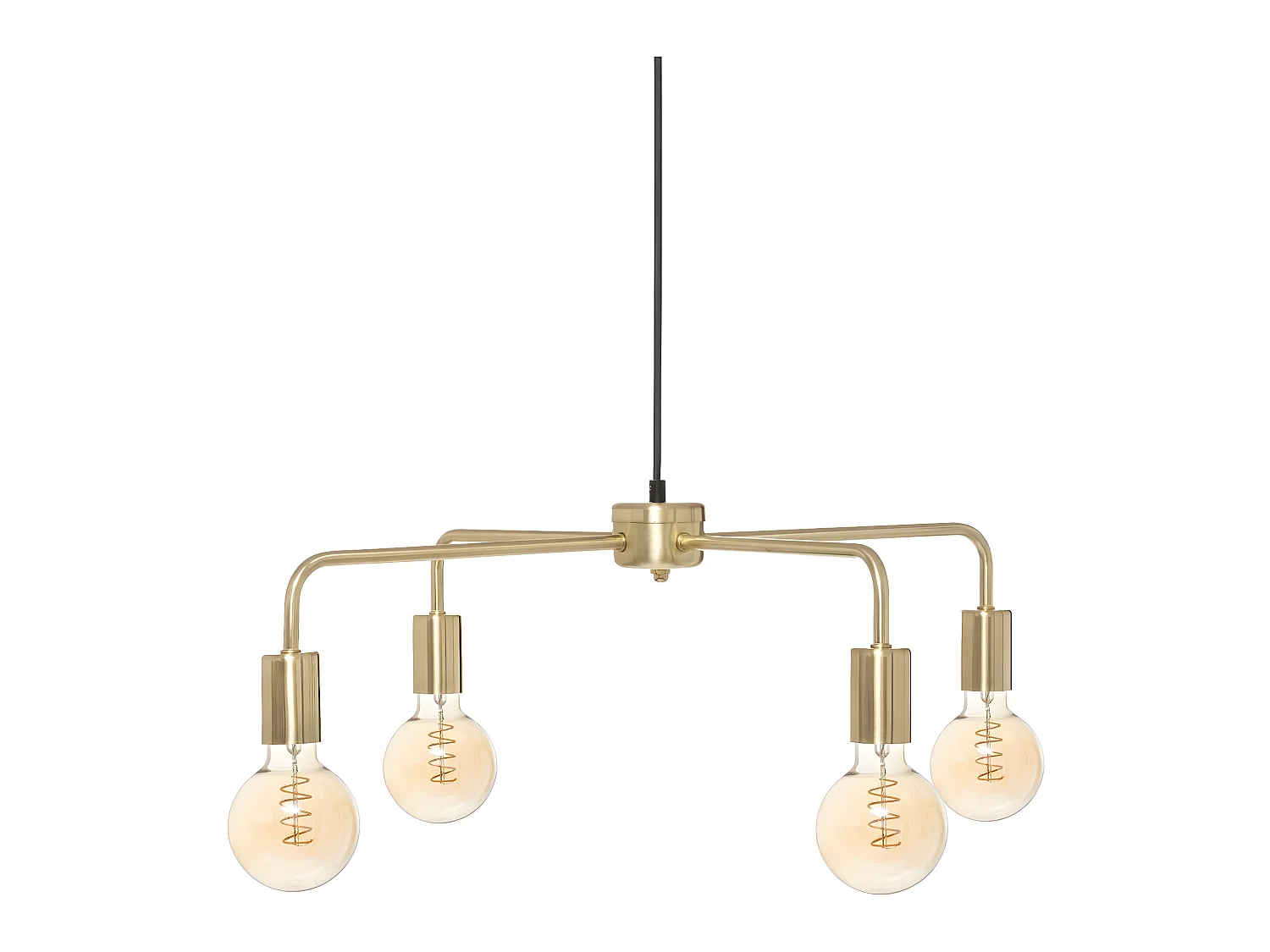 Luminaire Suspension 4 Lampes en Métal doré D 69 cm