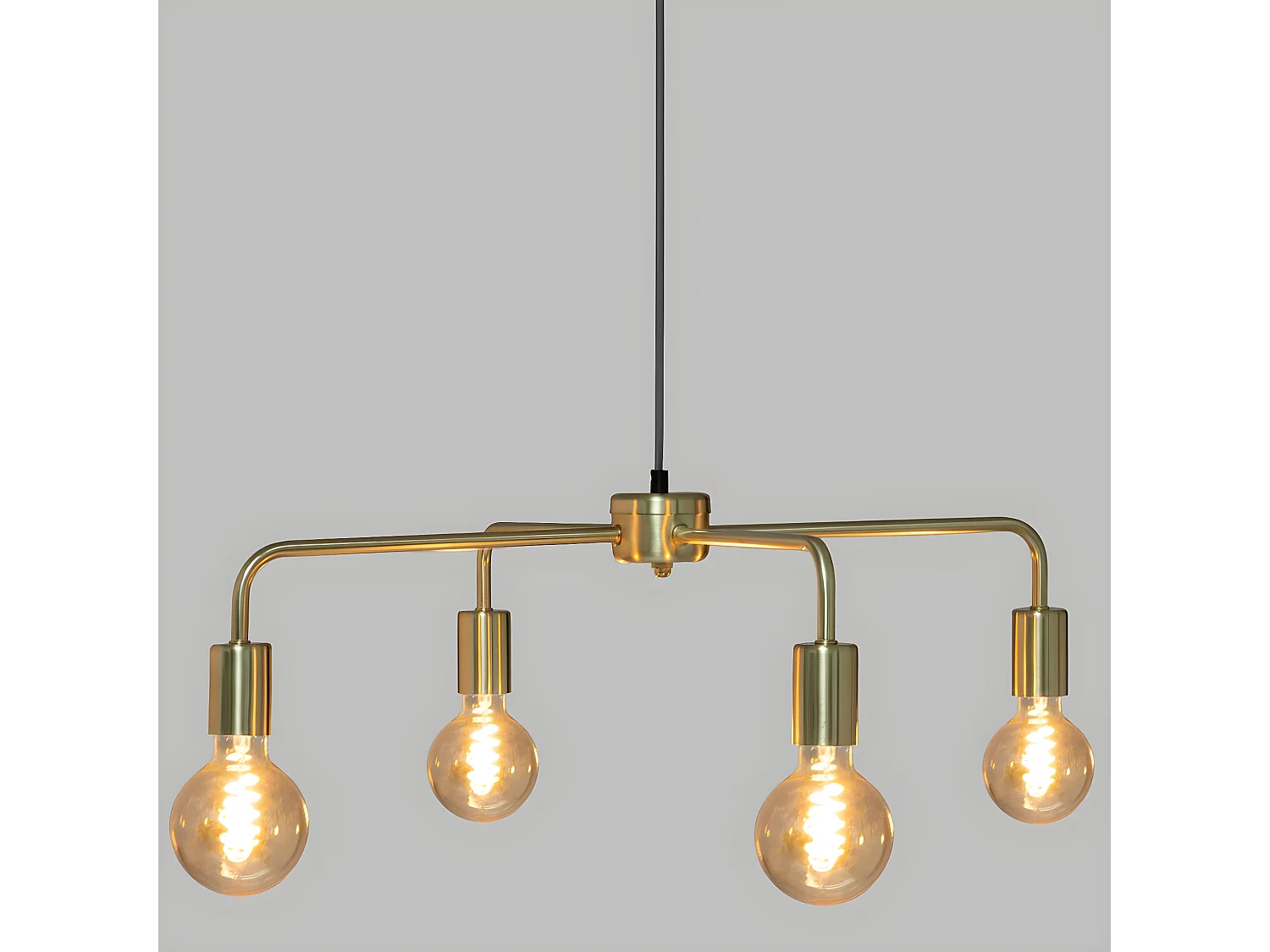 Luminaire Suspension 4 Lampes en Métal doré D 69 cm