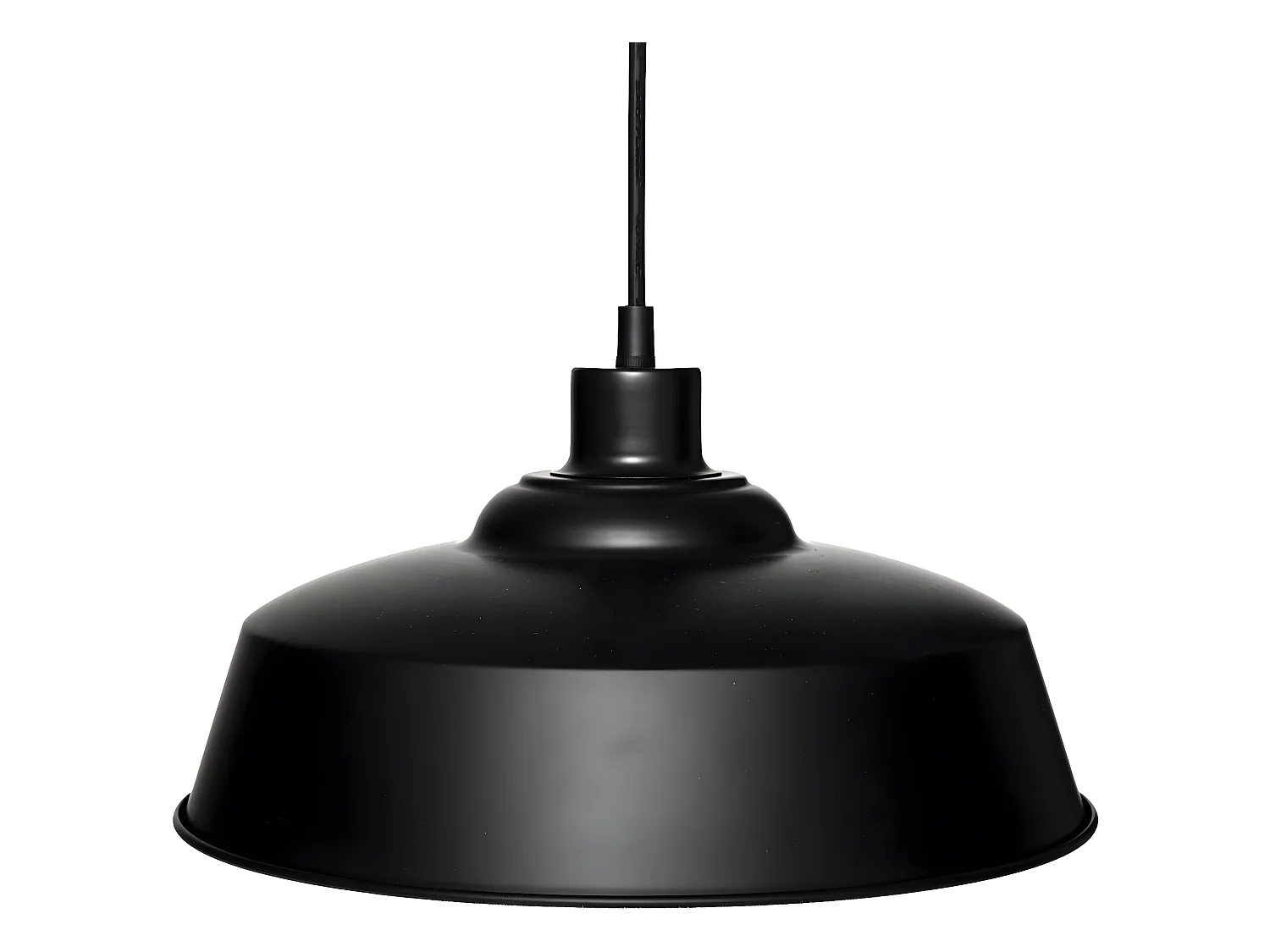 Luminaire Suspension 2 Lampes en Métal Noir