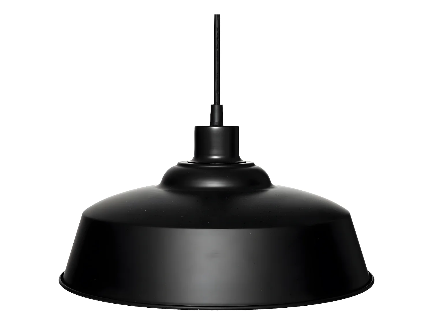 Luminaire Suspension 2 Lampes en Métal Noir