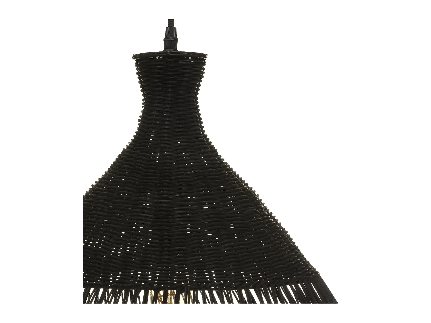 Luminaire Suspension en Rotin noir D 49 cm