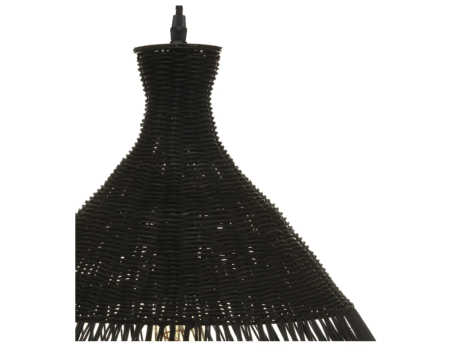 Luminaire Suspension en Rotin noir D 49 cm