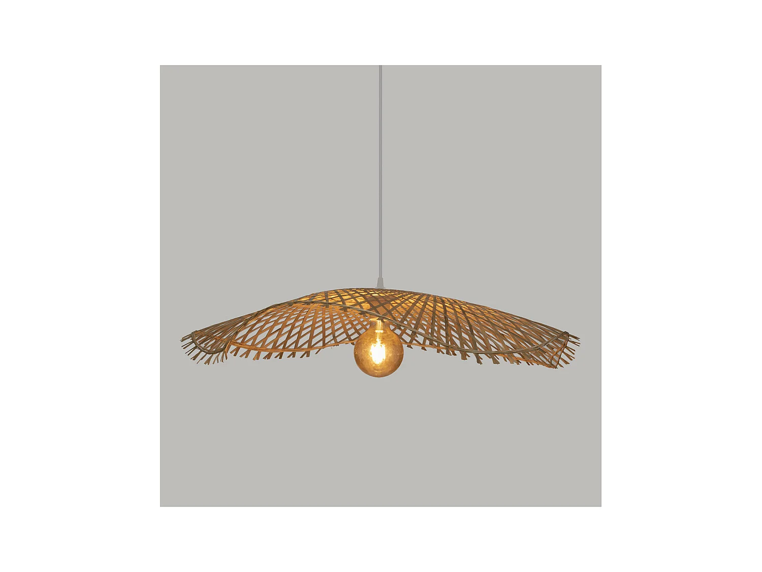 Suspensión tipo sombrero de paja