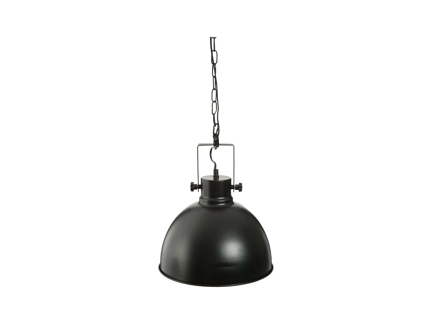 Luminaire Suspension Dôme en Métal Noir D 30 cm