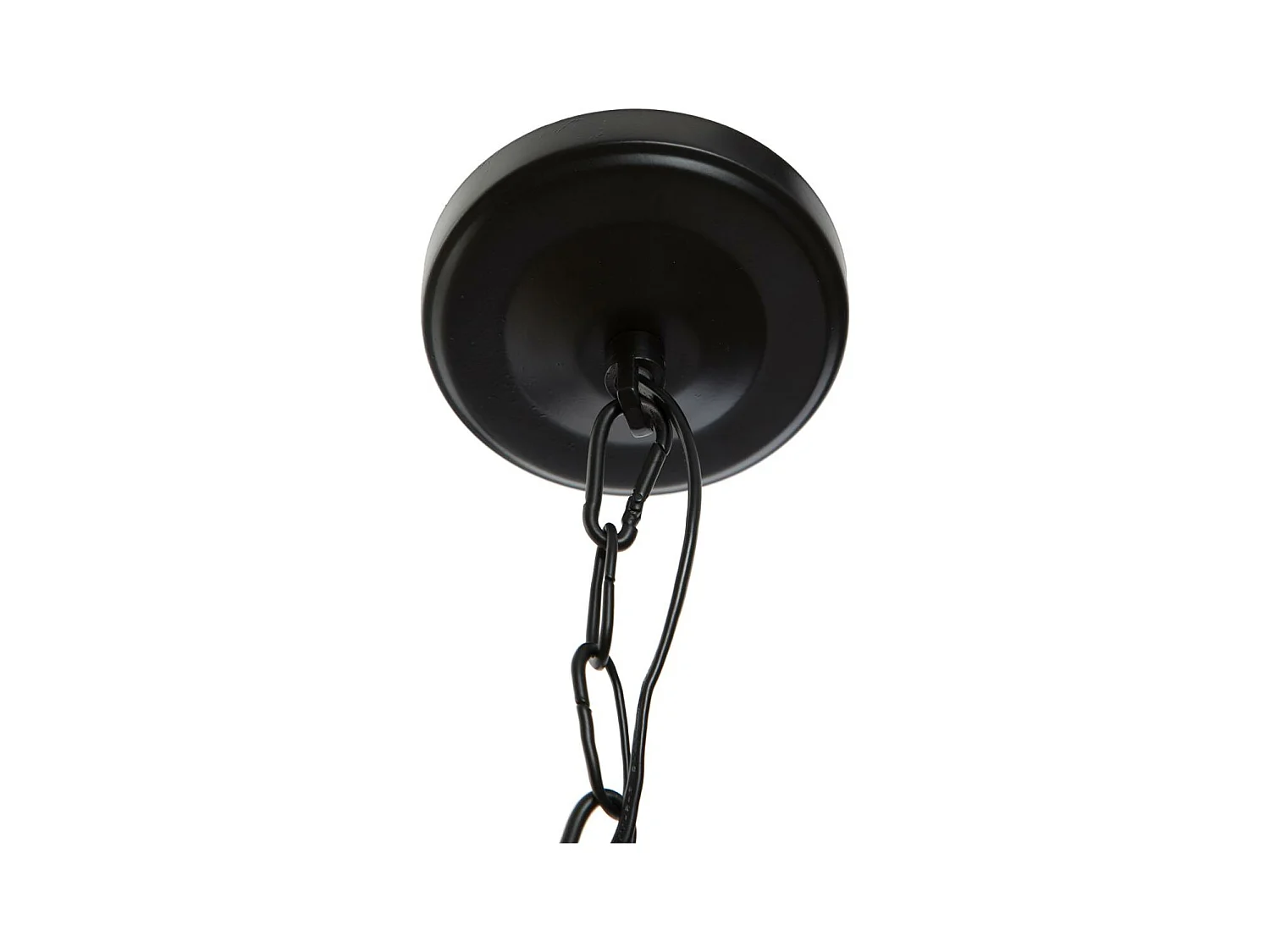 Luminaire Suspension Dôme en Métal Noir D 30 cm