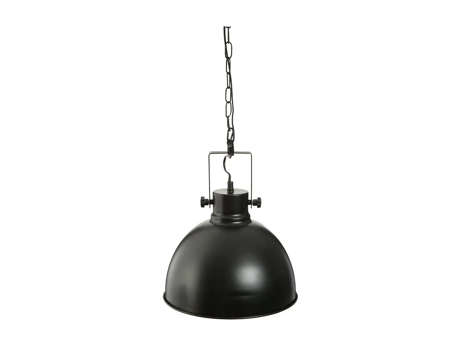 Luminaire Suspension Dôme en Métal Noir D 30 cm