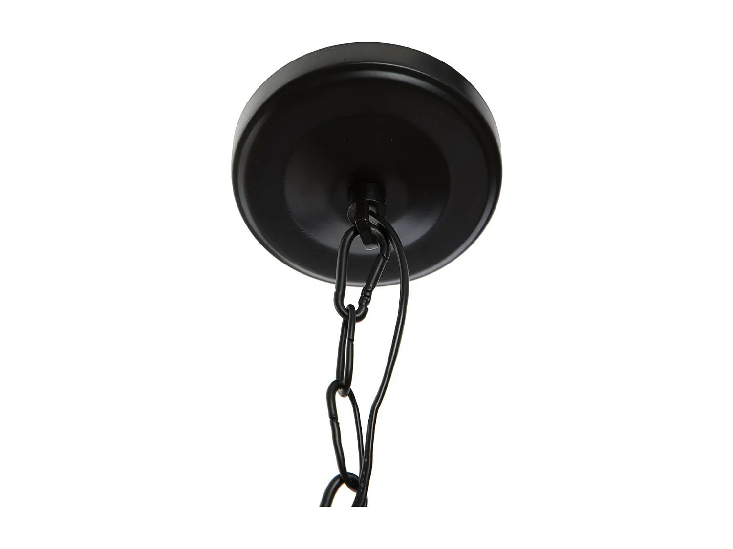 Luminaire Suspension Dôme en Métal Noir D 30 cm