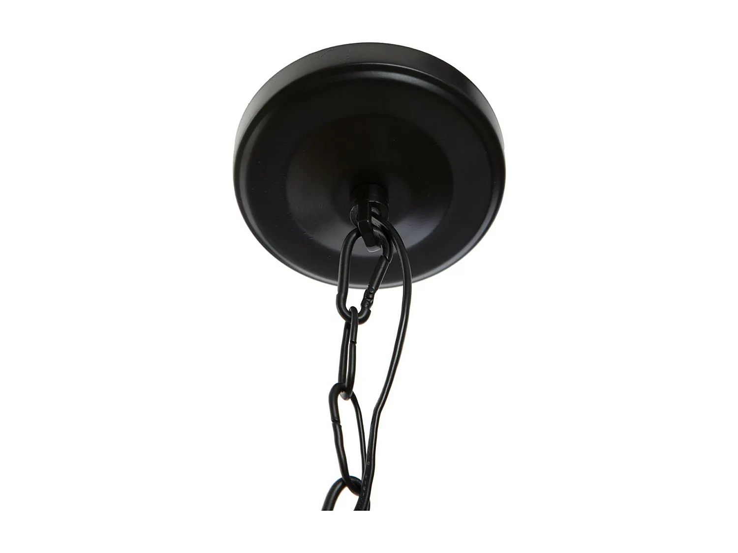 Luminaire Suspension Dôme en Métal Noir D 30 cm
