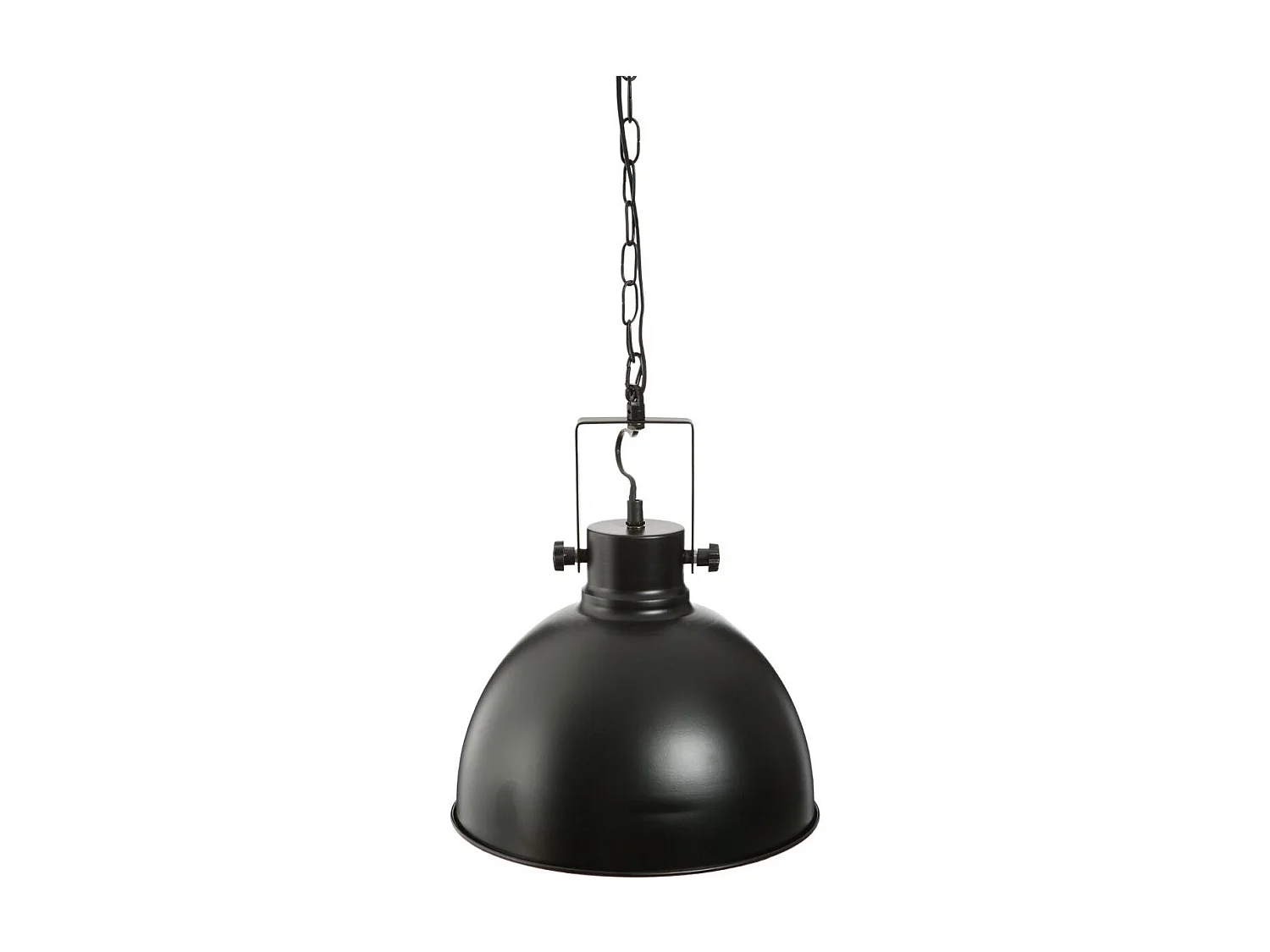 Luminaire Suspension Dôme en Métal Noir D 30 cm