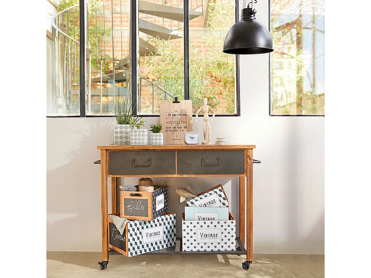 Luminaire Suspension Dôme en Métal Noir D 30 cm