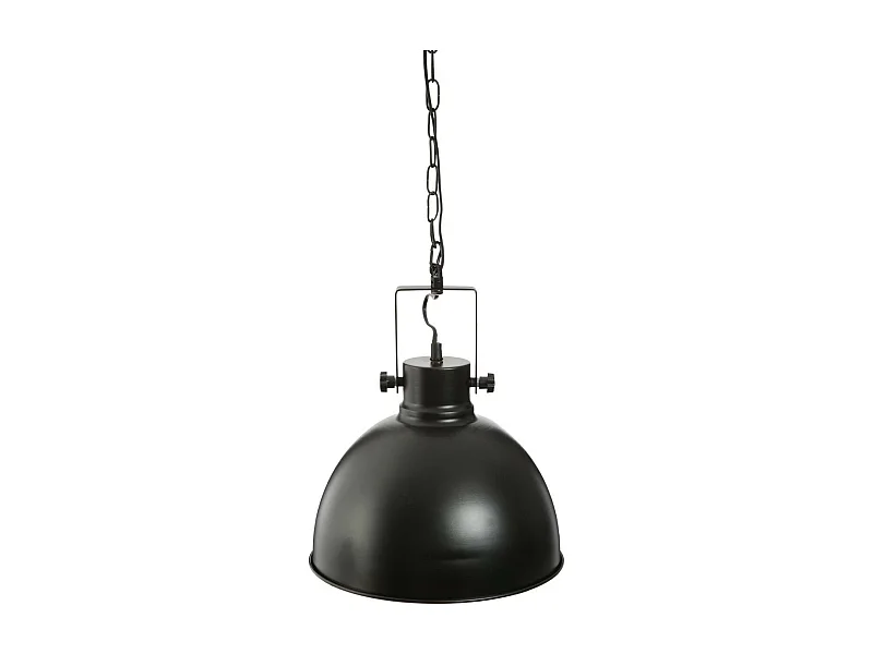 Luminaire Suspension Dôme en Métal Noir D 30 cm