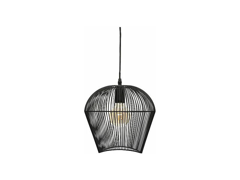 Luminaire Suspension en Métal filaire Noir D 26 cm