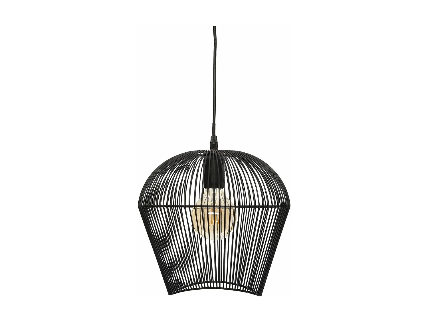 Luminaire Suspension en Métal filaire Noir D 26 cm
