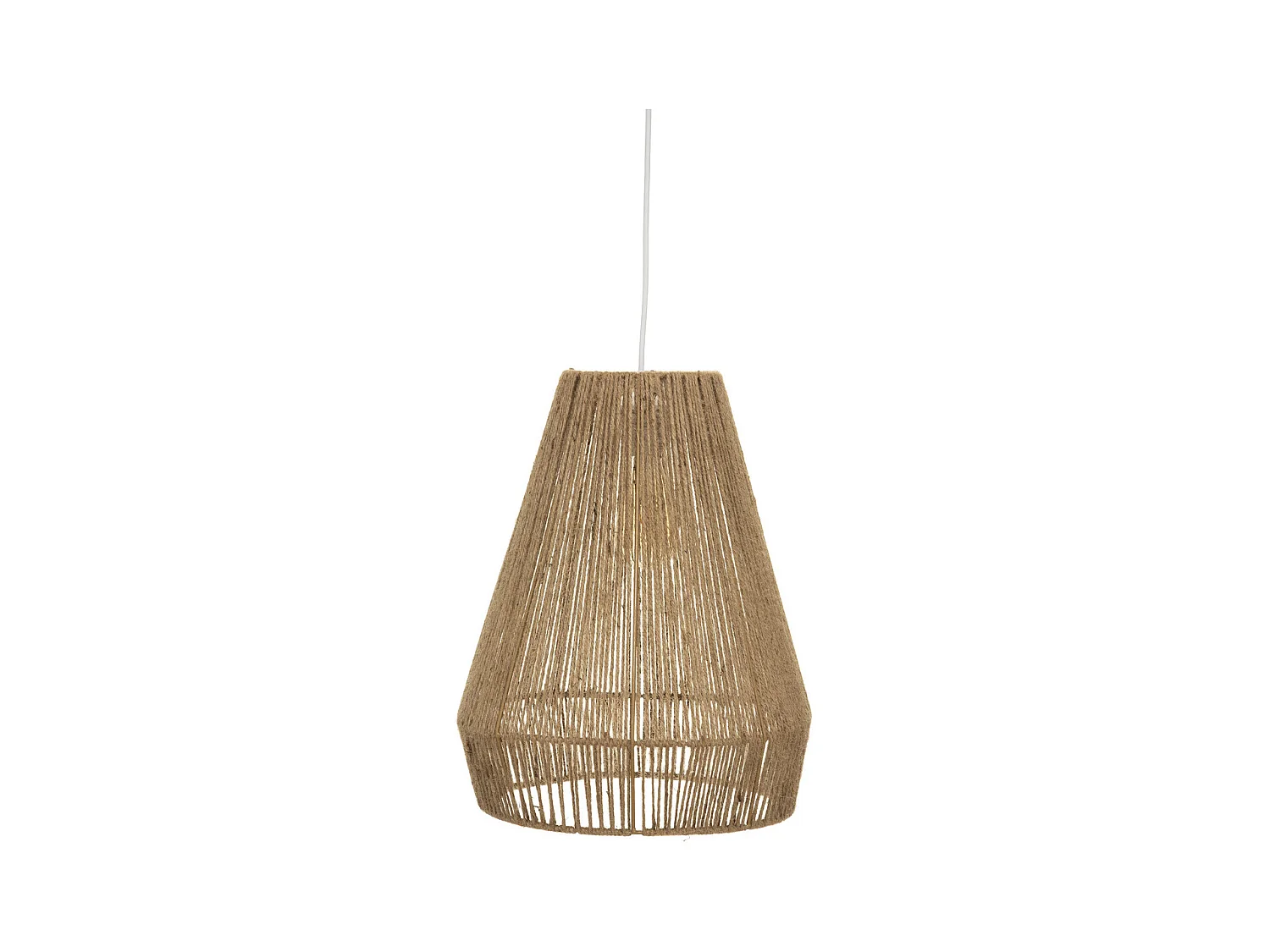 Luminaire Suspension Corde en Jute caramel D 34 cm