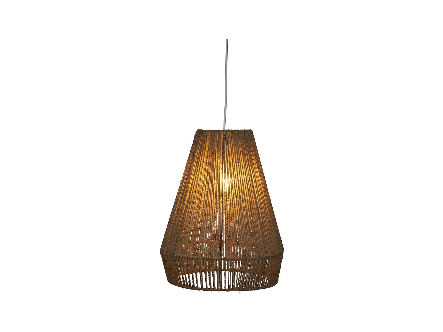 Luminaire Suspension Corde en Jute caramel D 34 cm
