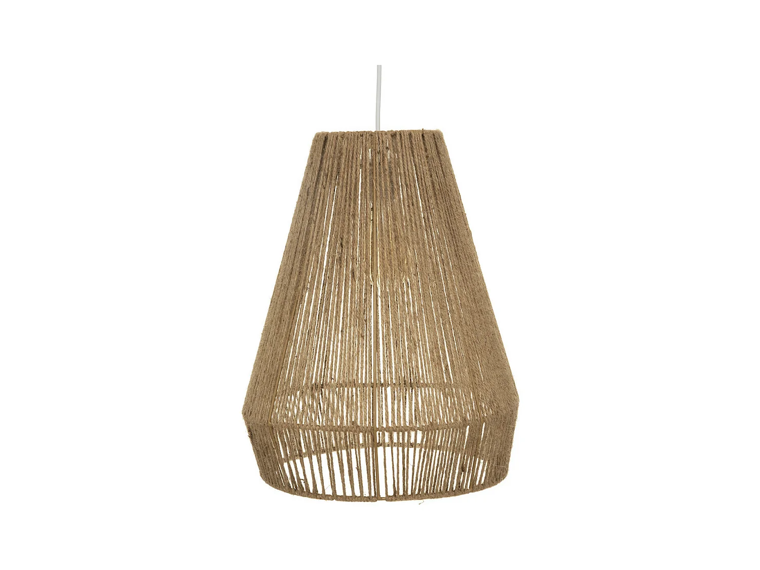 Luminaire Suspension Corde en Jute caramel D 34 cm