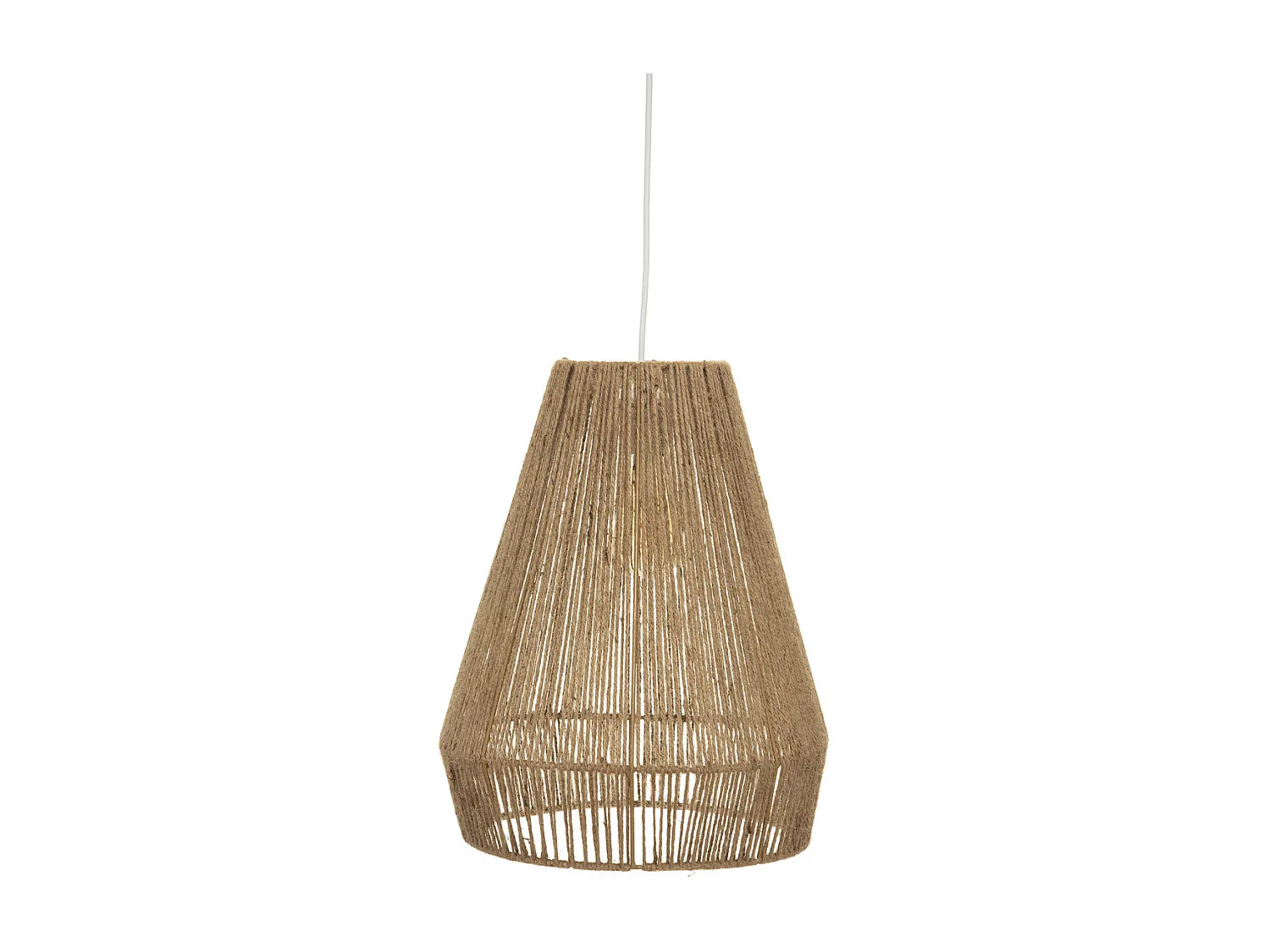 Luminaire Suspension Corde en Jute caramel D 34 cm