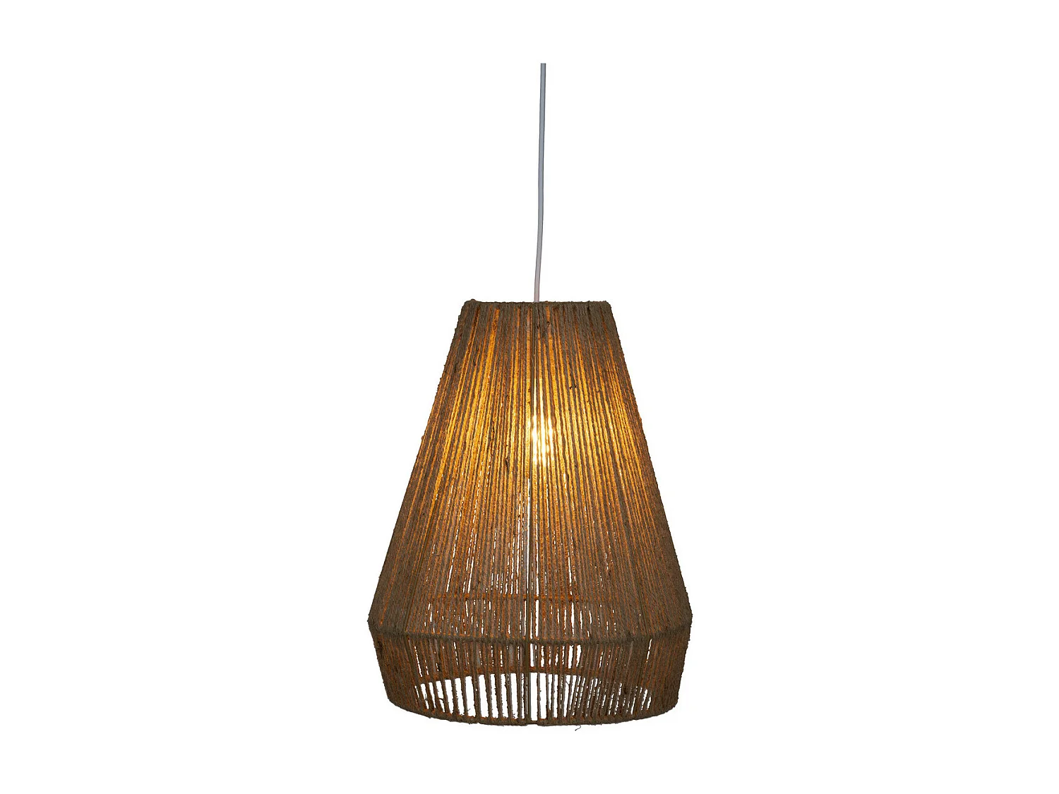 Luminaire Suspension Corde en Jute caramel D 34 cm